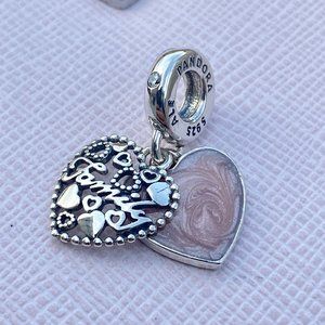 PANDORA Love Makes A Family Heart Dangle Charm